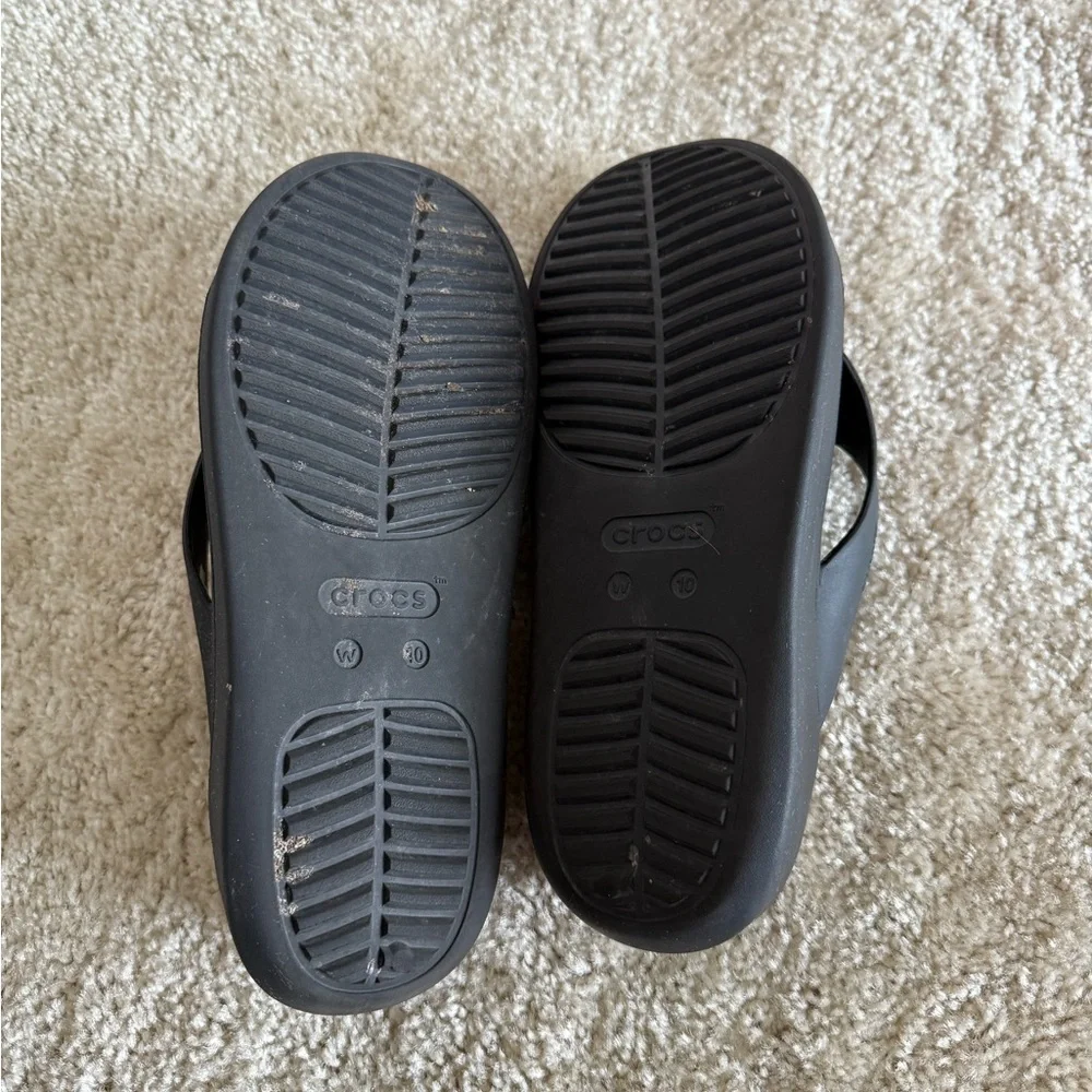 CROCS Black Platform Flip Flops